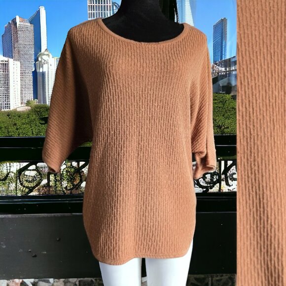 NWT TAHARI (XL) Viscose Blend Oversized Pullover Short Sleeve - Picture 1 of 8